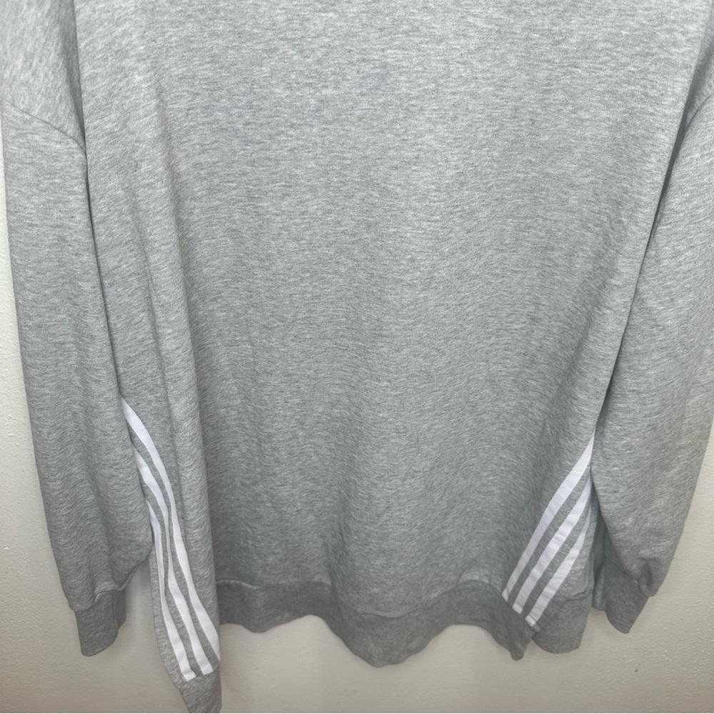 Adidas Gray Split Hem Crew‎ Sweatshirt Size Medium - Picture 6 of 11